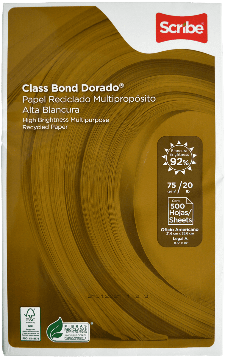 Imagen de CLASS DORADO HOJA T/OFICIO AMERICANO C/500  (LEGAL)