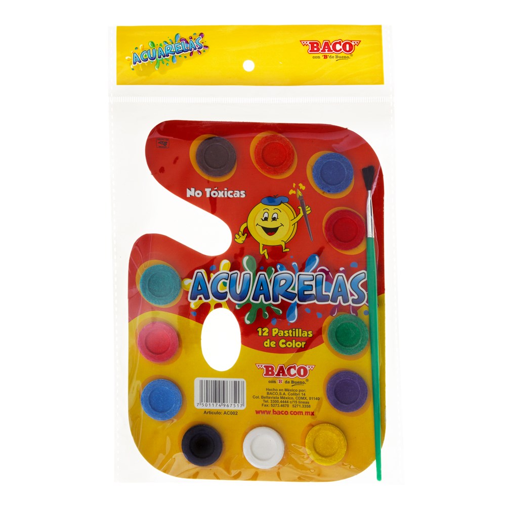 Imagen de BACO(100) ACUARELA C/12  AC002