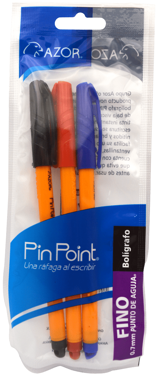 Imagen de AZOR(1) BOLIG C/3 PIN POINT P/F 0.7 BOLSA (301.6823) CUERPO AMARILLO