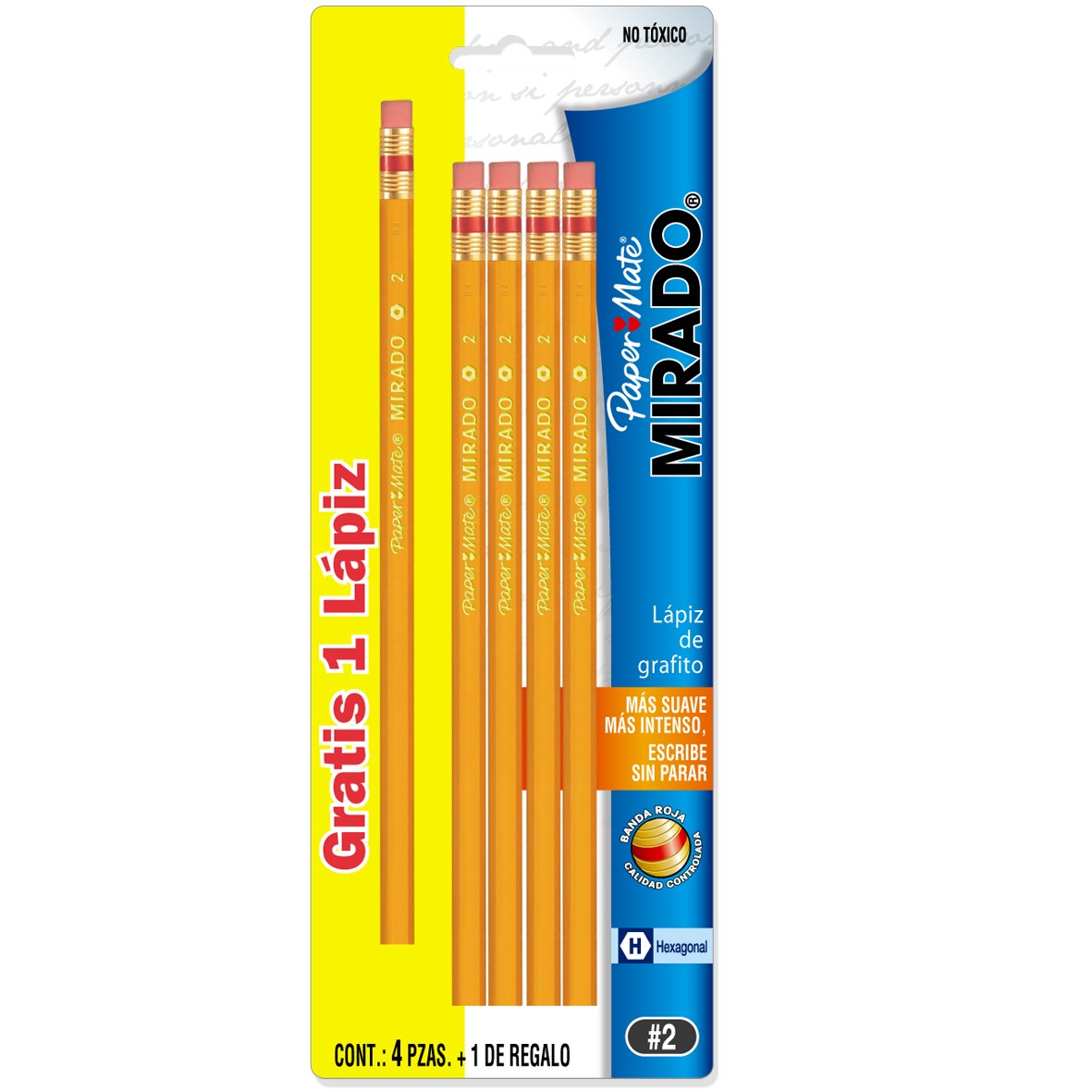 Imagen de PAPERMATE(20) LAPIZ MIRADO HEX #2 Y #2.5 C/72 PZAS (1869318/1770968)