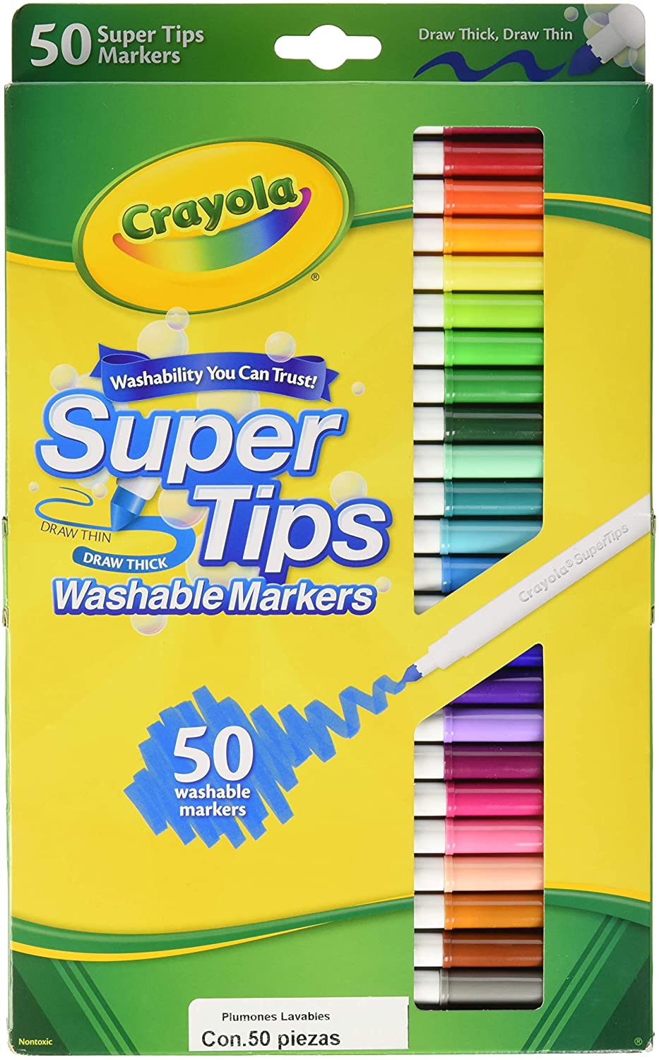 Imagen de CRAYOLA(1) PLUMONES C/50 SUPER TIPS #585150M003 (DELGADOS)