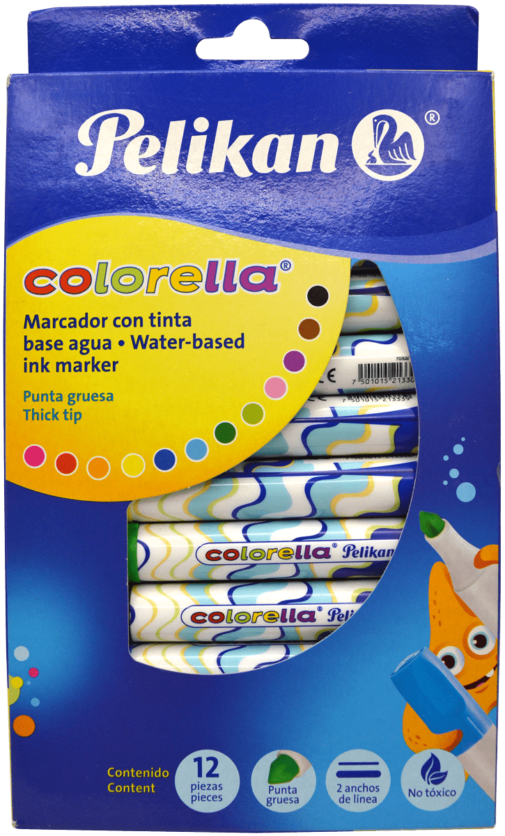 Imagen de PELIKAN(1) COLORELLA C/12 COLSURT RED/TRIANG EST (30111842)