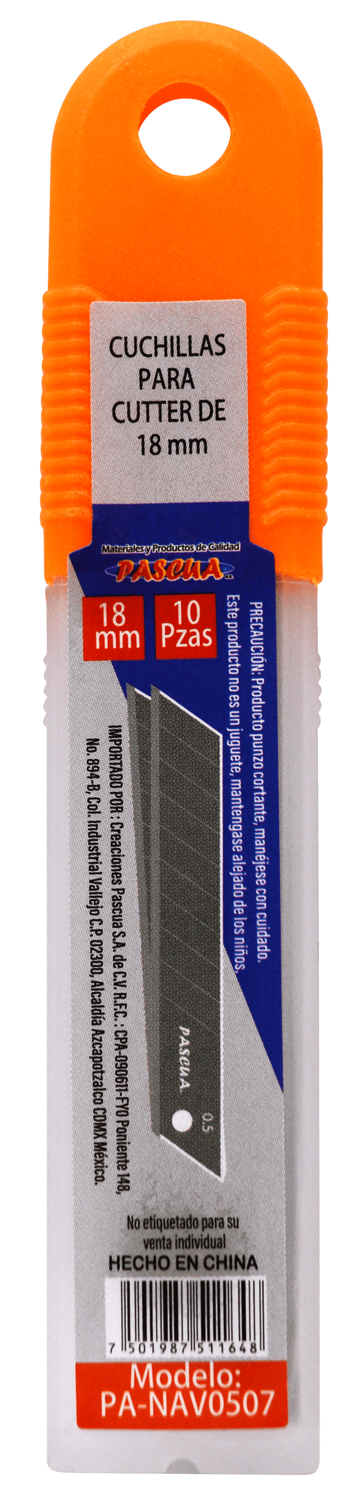Imagen de PASCUA(10) REPUESTO P/CUTTER GRANDE C/10 PZAS (PA-NAV0507)