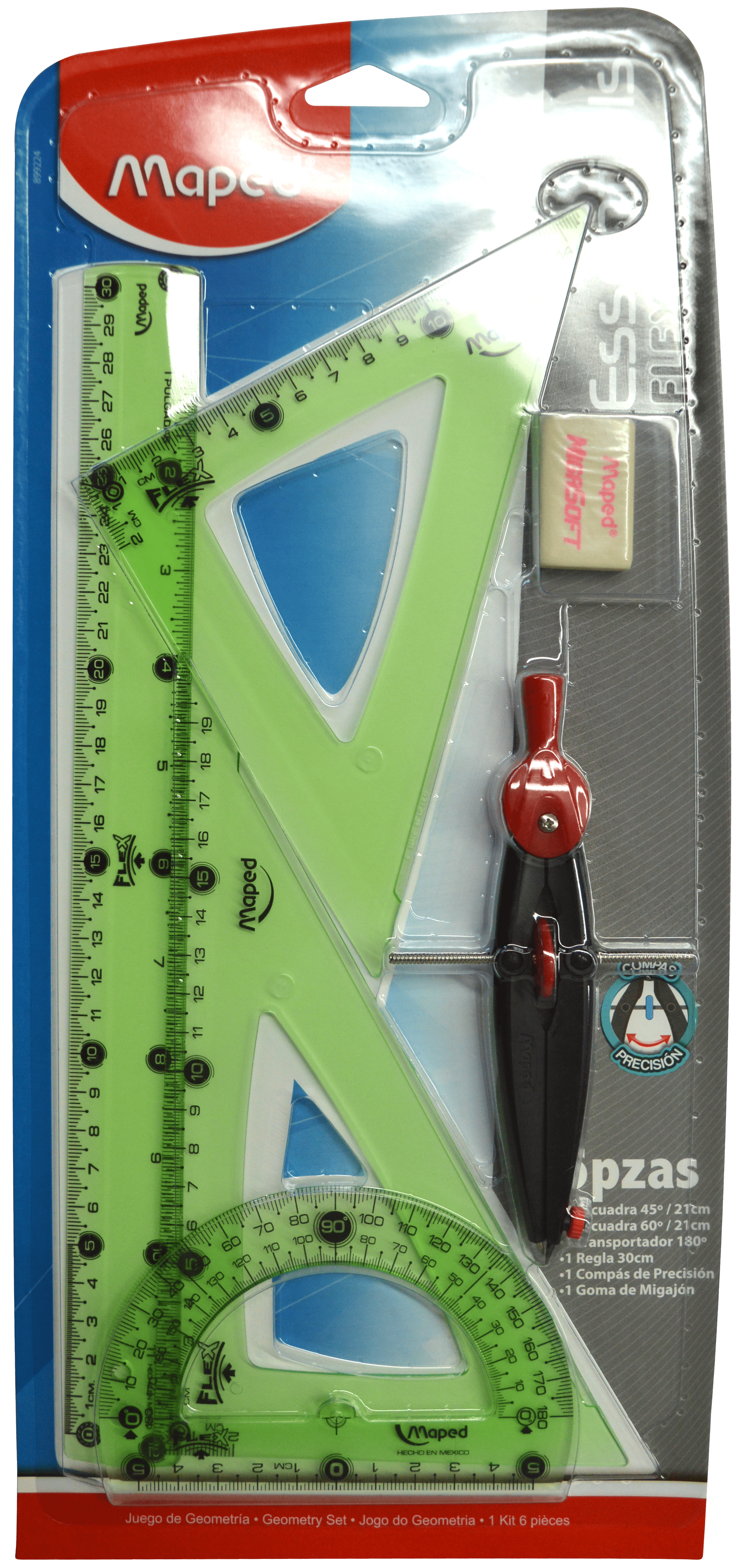 Imagen de MAPED(12) JGO GEOMETRICO #981875 MAIZ 6PZS IRROMPIBLE