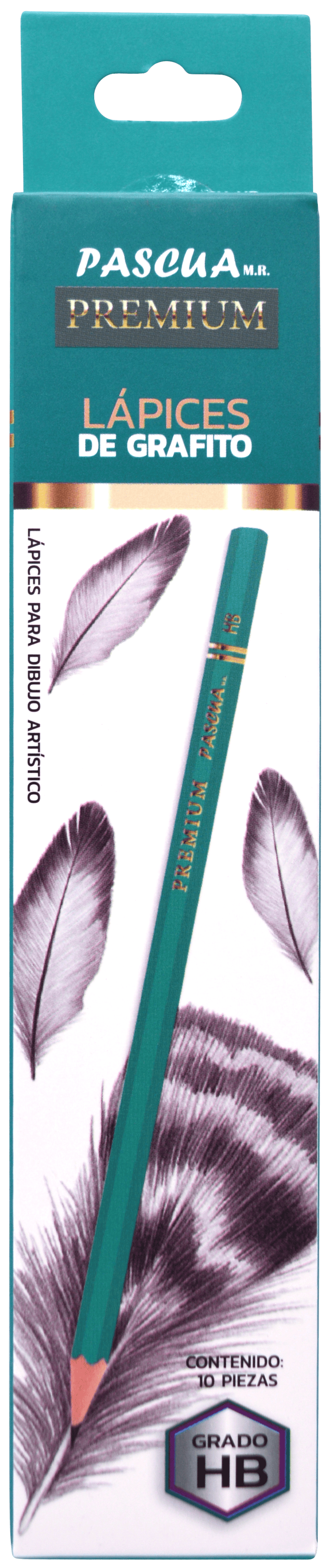Imagen de PASCUA(1) LAPICES DE GRAFITO C/10 PARA DIBUJO (LAMP-GB/GH)
