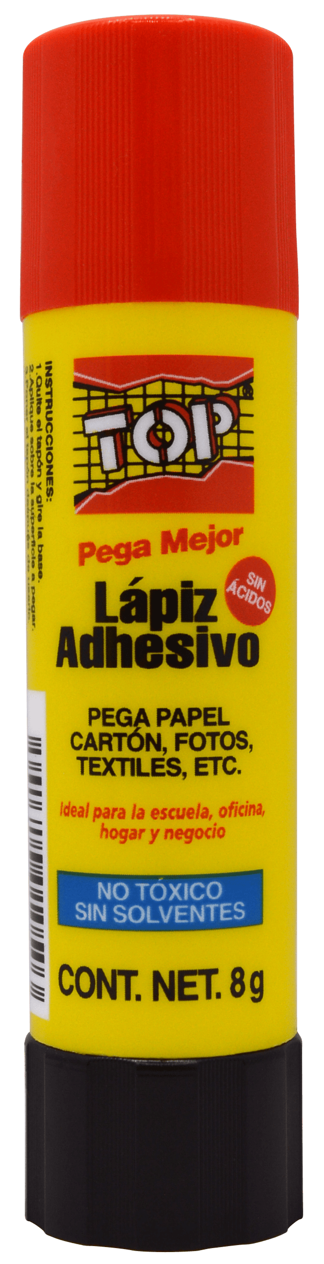 Imagen de TOP(1) LAPIZ ADHESIVO 8GRS xPZA (TLAT8/TLA-8/TLA8G)  T=320 / PQ C/24 =384 /  PZA=480  / PQ C/12= 144