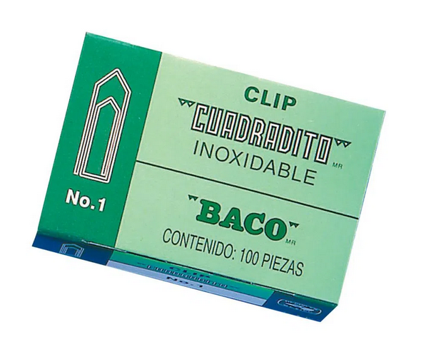 Imagen de BACO CLIP CUADRADITO # 1 C/100 PZAS (CL009)