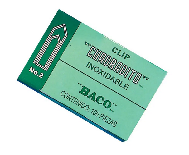 Imagen de BACO CLIP CUADRADITO # 2 C/100 PZAS (CL010)