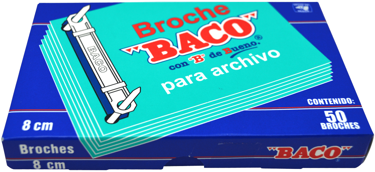 Imagen de BACO(60) BROCHE ARCHIVO C/50 8 CM B-182 (BB004)
